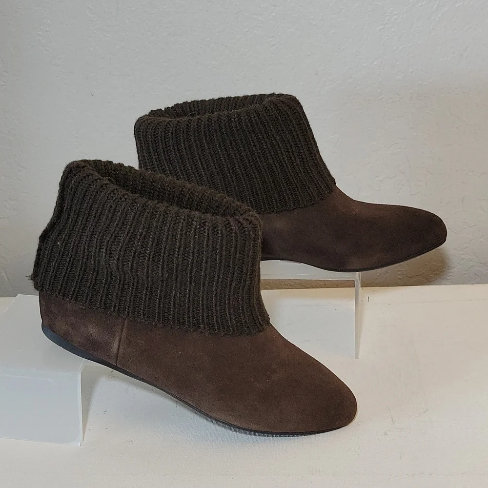 APEPAZZA Suede Ankle Sock Boot 35